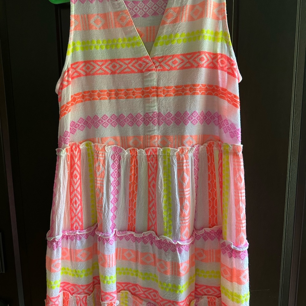 Mud Pie Angelica Colorful Striped Sleeveless Dress